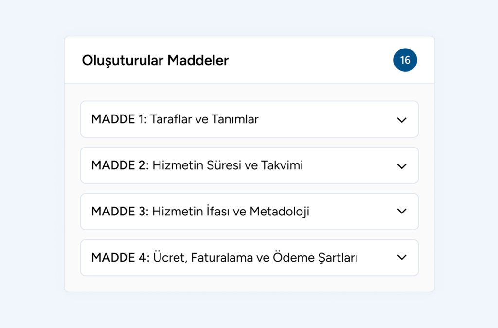 yapay zeka sözleşme oluşturma avukat platformu